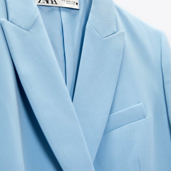 Zara TAILORED DOUBLE BREASTED BLAZER - Picture 2 of 5